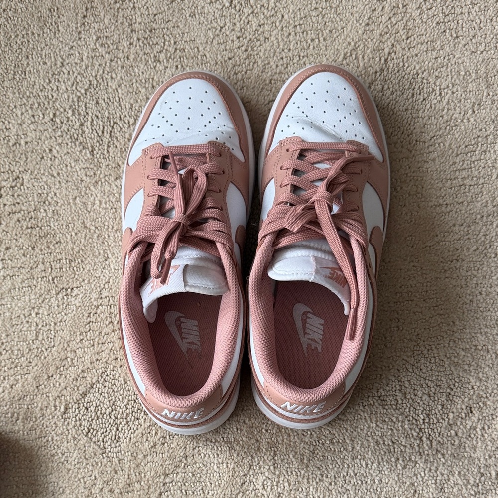 Nike Blush and White Athletic Shoes
